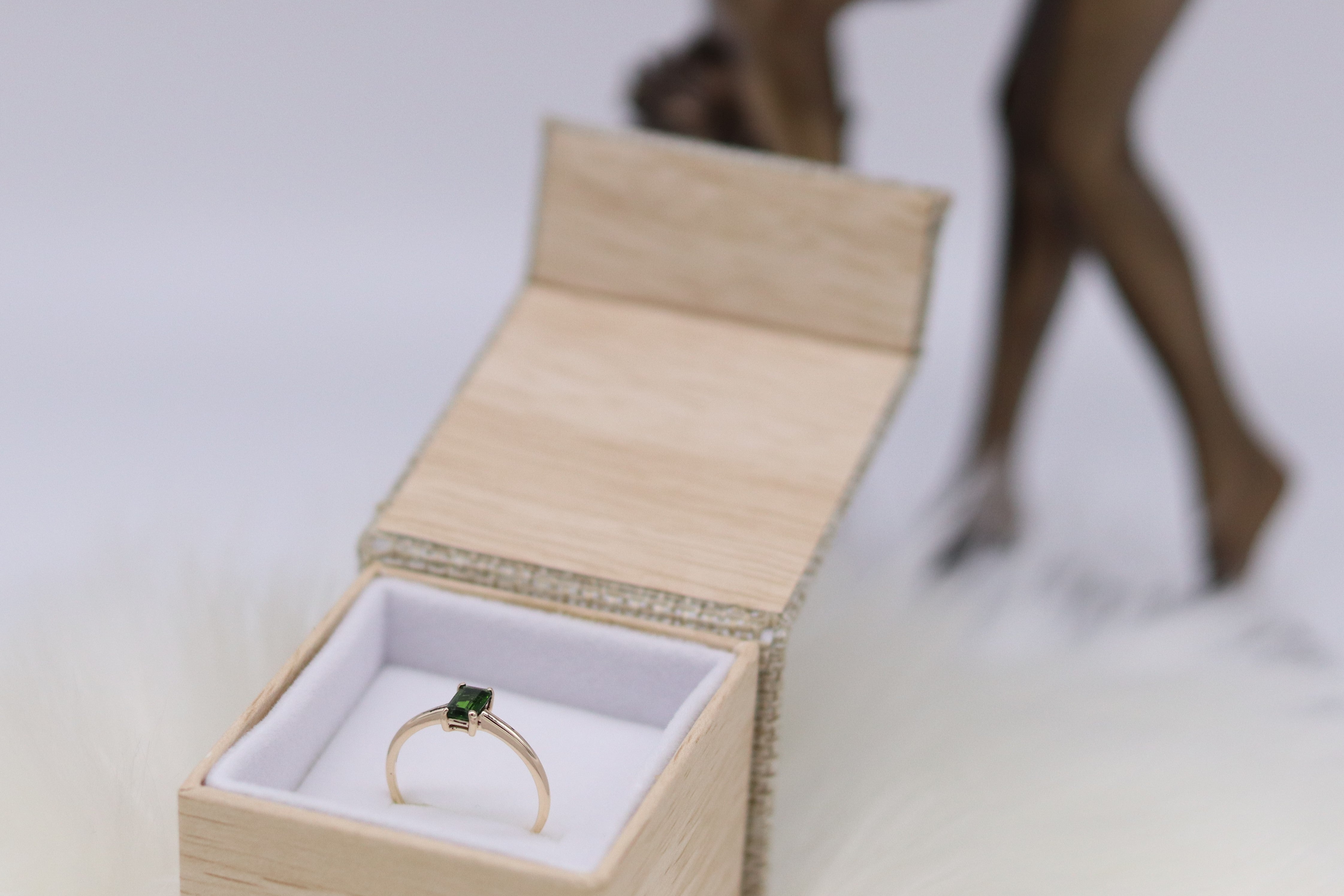 Green Imperial Siberian Emerald 14k Ring